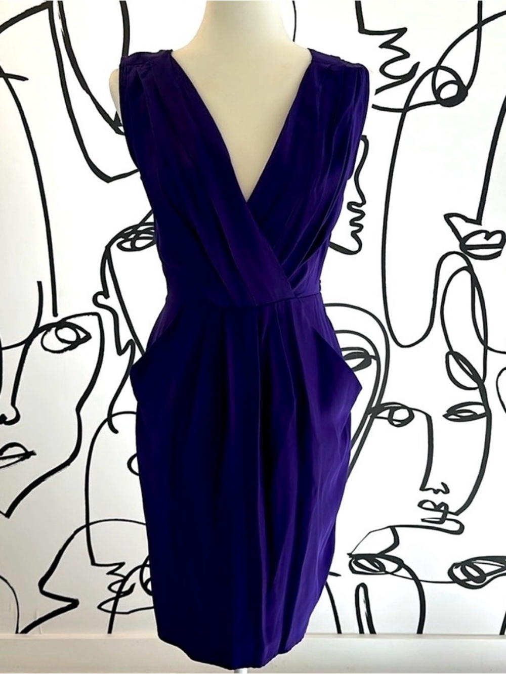 Viereck Purple silk dress. Has pockets! Beautiful styling. Perfection!
